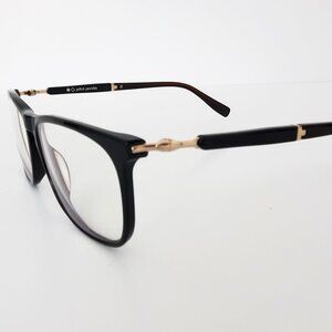 JOHN JACOBS Men's Eyewear Frames Black & Gold Tone Accents Sleek Design *READ*